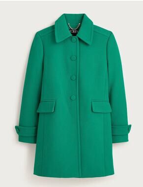 J. Crew Salon Coat Italian Double-Cloth Jacket Hammock Green Sz 0 NWT Wool Blend